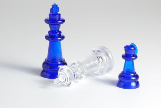 Chess. A logic board game. A material - glass