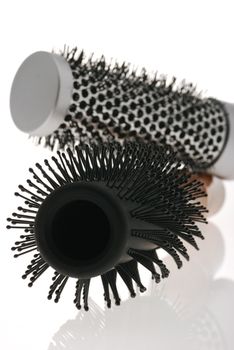 Hairbrush. The device isolated on a white background for combing