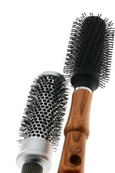 Hairbrush. The device isolated on a white background for combing