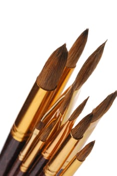 Paintbrush. Brushes for drawing. It is isolated on a white background