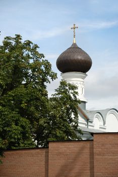 Church. A building of a man's monastery - Svatogorska laurels - east Ukraine 
