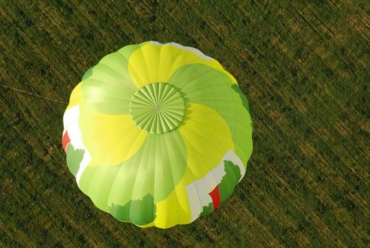 overview of a hot air balloon