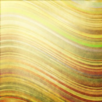 Old grunge paper with wave colorful strips