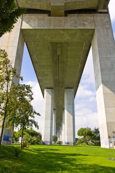 longest bridge in Europe known as Vasco da Gama (over the Tagus river)