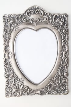 heart shaped pewter picture frame