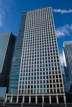 Canary Wharf famous skyscrapers of London's financial district