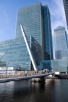 Canary Wharf famous skyscrapers of London's financial district