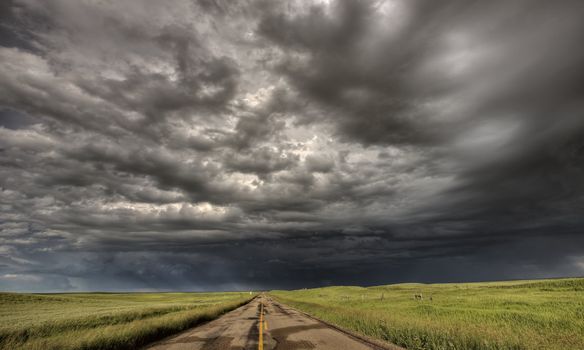 Storm Clouds Prairie Sky Saskatchewan Canada