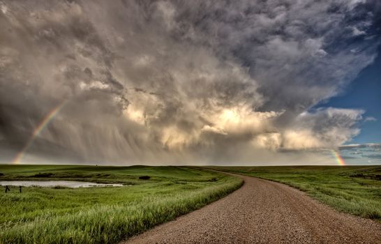 Storm Clouds Prairie Sky Saskatchewan Canada