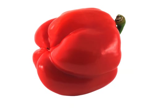 Fresh red pepper on the white background.
