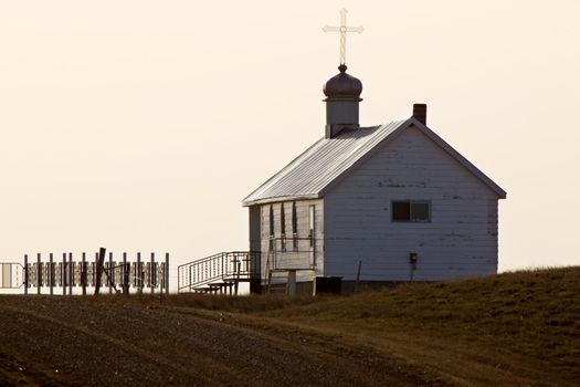 Old Prairie Church Saskatchewan Canada 