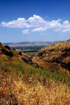 Taken in Negev, Israel. View of the mountains and the city.