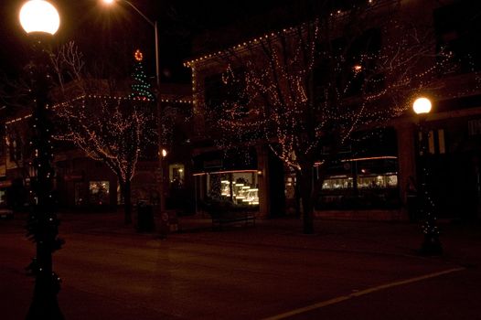 Long exposure shot in downtown Champaign, IL.