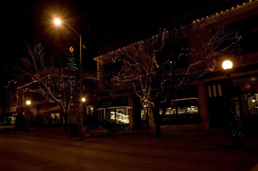 Long exposure shot in downtown Champaign, IL.