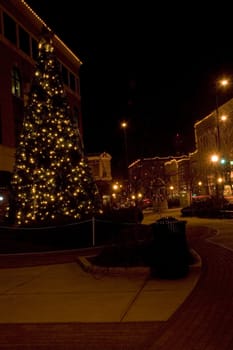 Long exposure shot in downtown Champaign, IL.