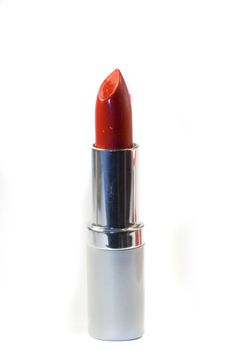 Red lipstick isolated on a white background 