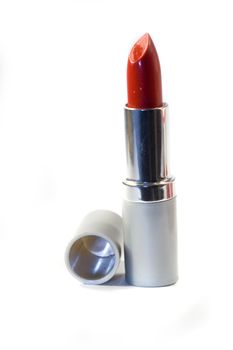 Red lipstick isolated on a white background 