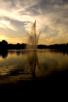 A sunset at the botanical garden - taken with a Nikon.