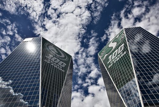 Saskatchewan Roughriders Tribute on Buildings Regina Saskatchewan