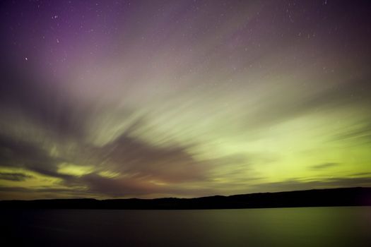 Northern Lake evening dusk sunset Canada Northern Lights Aurora Borealis