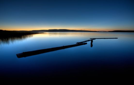 Northern Lake evening dusk sunset Canada