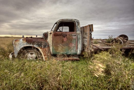 Vintage Truck abandoned Saskatchewan Field Canada