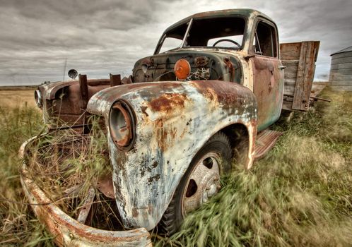 Vintage Truck abandoned Saskatchewan Field Canada