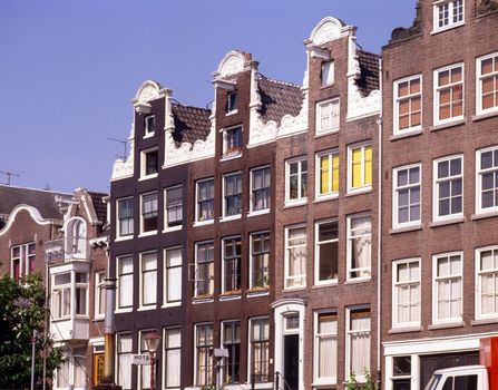 Houses around canal in Amsterdam
