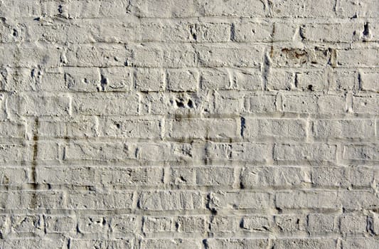 White brick wall showing detail, patterns, and texture