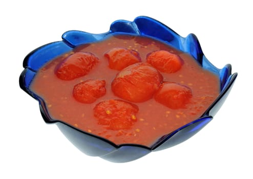 Tomatoes in tomato juice - canned homemade dish 
