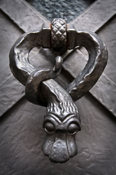 Snake knocker on the door in Prague Castle