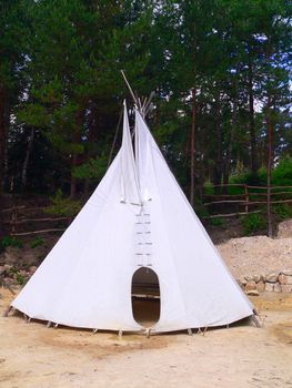 an indian teepee