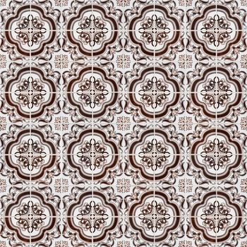 Seamless tile pattern of ancient ceramic tiles.