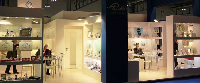 Interior design solution in exhibition at Macef, International Home Show Exhibition in Milan, Italy.