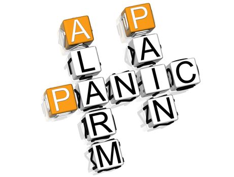 3D Panic Crossword text on white background