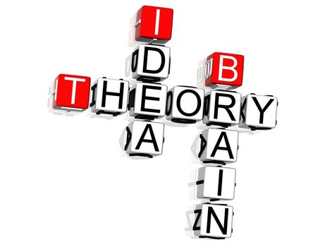 3D Theory Crossword text on white background