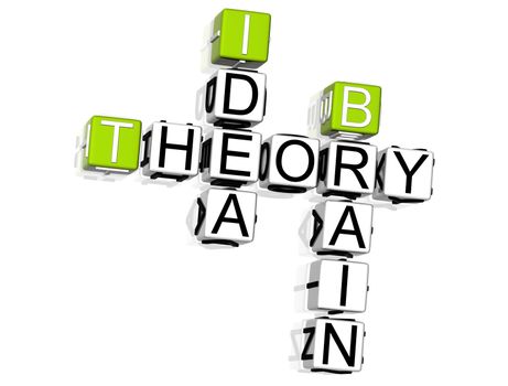 3D Theory Crossword text on white background