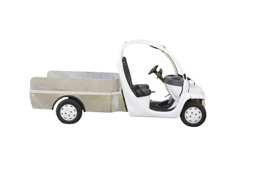 electirc cart with bench seat and aluminium utility bed