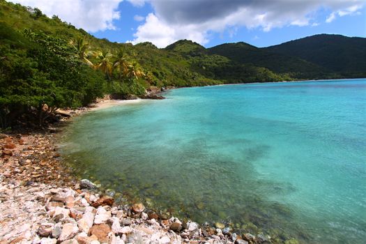 A beautiful sunny day at Brewers Bay on Tortola - British Virgin Islands.