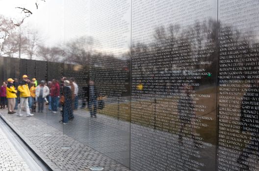 Vietnam War Memorial in Wahsington DC USA