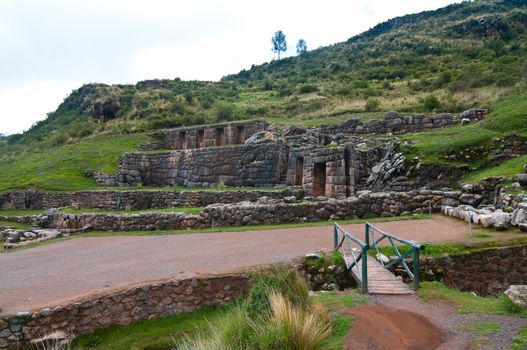 The picture of tambomachay baths, cusco, peru