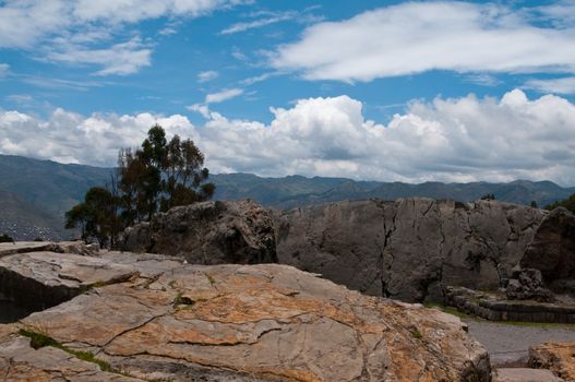 Saksaywaman ruins located near Cusco in Peru