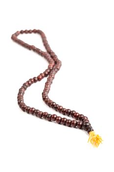 Japa Mala - Buddhist or Hindu prayer beadsi solated on white