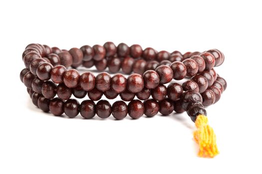 Japa Mala - Buddhist or Hindu prayer beadsi solated on white