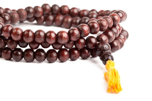 Japa Mala - Buddhist or Hindu prayer beadsi solated on white