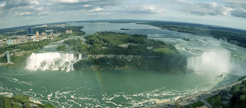 Niagara falls panorama photo taken from canadian side
