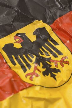 detail photo of a black eagle on germany state flag
