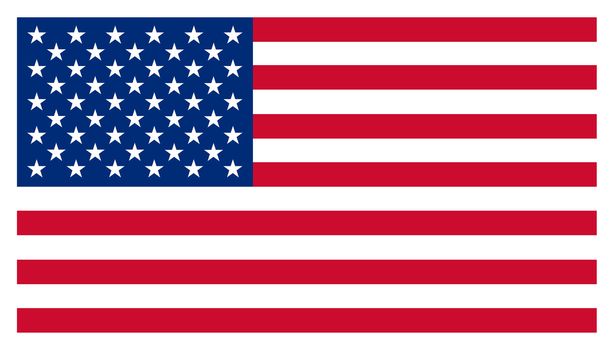 USA Stars and Stripes American Flag Isolated Illustration