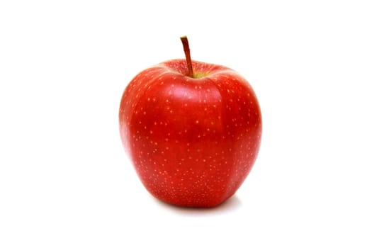 Fresh red apple isolated on white background