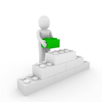 3d human green stone cube wall puzzle business
